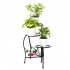  US Direct  Lacquer Painted Metal Flower  Pot  Stand  Type  Rack Colored Leaf Decoration 3 tierd Rust resistant Plant Bracket Indoor Outdoor Ornaments  ht hj008