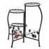  US Direct  Lacquer Painted Metal Flower  Pot  Stand  Type  Rack Colored Leaf Decoration 3 tierd Rust resistant Plant Bracket Indoor Outdoor Ornaments  ht hj008