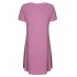  US Direct  Ladies casual plain weave short sleeved simple T shirt loose dress lavender XL Missky