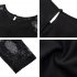  US Direct  Leadignstar Women Modest Crewneck Lace Raglan Sleeve Tunic Shirt Dress