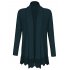  US Direct  Leadingstar Women s Fashion Long Sleeve Drapped Open Front Shawl Collar Lace Trimmed Knit Cardigan