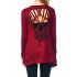  US Direct  Leadingstar Women s Solid Color Long Sleeve Thin Collage Hollow Skull Slim Knit Cardigan