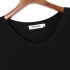  US Direct  Leadingstar Women s Long Sleeve V neck Swing Pocket Casual T shirt Dress Black M