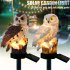  US Direct  Led Garden Lights Solar Night Lights Owl Shape Solar powered Lawn Lamp brown