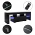  US Direct  Led Tv Cabinet With Single Drawer High Strength Space saving Particleboard Cabinet Elegant Home Decor black
