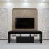  US Direct  Led Tv Cabinet With Single Drawer High Strength Space saving Particleboard Cabinet Elegant Home Decor black