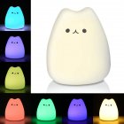 US Litake Little Cat Silicone Light for Kids Portable Silicone Colorful LED