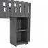  US Direct  Loft  Bed With Table Cabinet Household Furniture For Living Room Dormitory gray