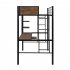  US Direct  Loft  Bed With Desk And Shelf Room Saving Household Furniture For Living Room black