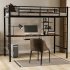  US Direct  Loft Bed With Desk And Shelf   Space Saving Design   Twin