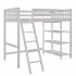  US Direct  Loft  Bed With Storage Shelves Pine Wooden Twin Bunk Bed Household Furniture White