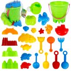 US Direct  Lumiparty Beach Sand Bucket Game Toy Set for kids for for the Beach  Sand Beach  Seaside etc 25PCS Set 
