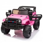 [US Direct] Lz-922 Electric Car Dual Drive 35W x 2 Battery 12v4.5AH x 1 With 2.4g Remote Control For 3-6 Years Old Boys Girls pink