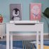  US Direct  MDF Pine Wood Children Study Tables And Chairs Set With Open Drawers Kids Playroom Furniture 59x40 5x59cm White