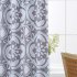  US Direct  MEDALLION 2PCS Blackout Fabric Tier Curtains for Kitchen Windows Classic Butterfly Antennae Printed Gray 26 x45 x2