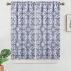 US MEDALLION 2PCS Blackout Fabric Tier Curtains
