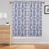  US Direct  MEDALLION 2PCS Blackout Fabric Tier Curtains for Kitchen Windows Classic Butterfly Antennae Printed Gray 26 x45 x2