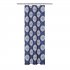  US Direct  MEDALLION Print Shower Curtain Waterproof Thick Textured Fabric Bath Curtain Polyester Bathroom Curtains Blue   White Print 54 x78 