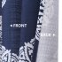  US Direct  MEDALLION Print Shower Curtain Waterproof Thick Textured Fabric Bath Curtain Polyester Bathroom Curtains Blue   White Print 54 x78 