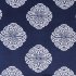  US Direct  MEDALLION Print Shower Curtain Waterproof Thick Textured Fabric Bath Curtain Polyester Bathroom Curtains Blue   White Print 54 x78 