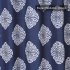  US Direct  MEDALLION Print Shower Curtain Waterproof Thick Textured Fabric Bath Curtain Polyester Bathroom Curtains Blue   White Print 54 x78 
