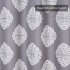  US Direct  MEDALLION Print Shower Curtain Waterproof Thick Textured Fabric Bath Curtain Polyester Bathroom Curtains Gray   White Print 72 x78 