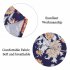  US Direct  MOUNCHAIN Ear Hanging Mask Printed Pullover Outdoor Sports Headcover Casual Sunproof Mask Scarf  Navy blue flower