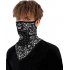  US Direct  MOUNCHAIN Ear Hanging Mask Printed Pullover Outdoor Sports Headcover Casual Sunproof Mask Scarf  Navy blue flower
