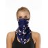  US Direct  MOUNCHAIN Ear Hanging Mask Printed Pullover Outdoor Sports Headcover Casual Sunproof Mask Scarf  Navy blue flower