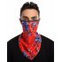  US Direct  MOUNCHAIN Ear Hanging Mask Printed Pullover Outdoor Sports Headcover Casual Sunproof Mask Scarf  Orange flower
