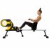  US Direct  Magnetic Rowing Machine With Lcd Monitor  46  Slide Rail  Compact Folding Rower For Home Cardio Workout