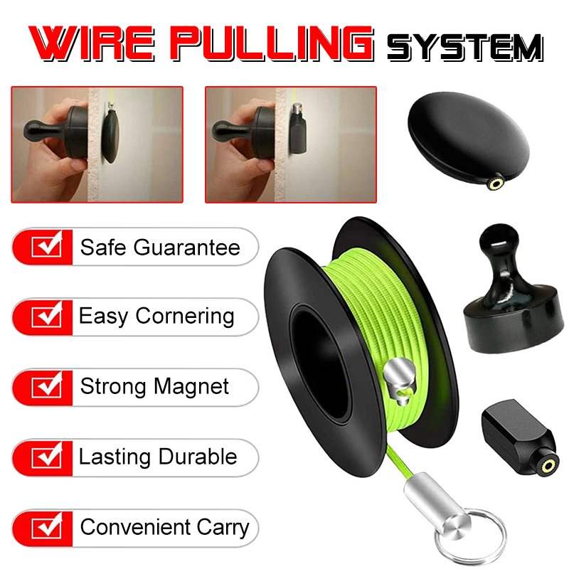 US Magnetic Wire  Pulling  System Threader Wiremag Puller Wire Cable Running Device opp
