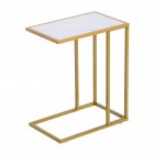 US Marble Side Table with Sturdy Table Legs White