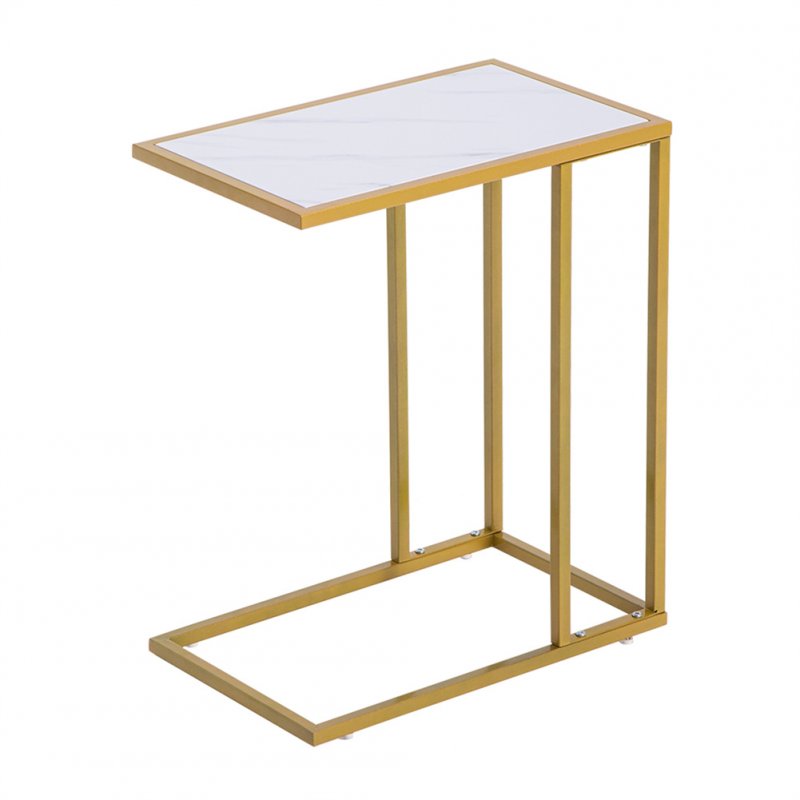 US Marble Side Table with Sturdy Table Legs White