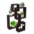 US Direct  Mdf 4 in 1 Combination Wall  Shelf Wall sticking Holder Household Furniture Dark brown