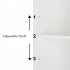  US Direct  Mdf Bathroom Cabinet Waterproof Double Doors 3 Ties Cabinet For Storaging Toiletries Cosmetics Sundries White