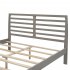  US Direct  Mdf Pine Queen size Platform Bed With Headboard 63 3 x 82 2 Inches Bed gray