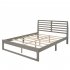  US Direct  Mdf Pine Queen size Platform Bed With Headboard 63 3 x 82 2 Inches Bed gray