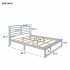  US Direct  Mdf Pine Queen size Platform Bed With Headboard 63 3 x 82 2 Inches Bed white