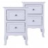 US Direct  Mdf Spray Paint Rural Style Bedside Table Nightstands With 2 Drawers Storage Cabinet For Bedroom white