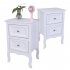  US Direct  Mdf Spray Paint Rural Style Bedside Table Nightstands With 2 Drawers Storage Cabinet For Bedroom white