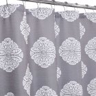 [US Direct] Medallion Print Shower Curtain Waterproof Thick Textured Fabric Bath Curtain Polyester Bathroom Curtains
