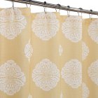 [US Direct] Medallion Print Shower Curtain Waterproof Thick Textured Fabric Bath Curtain Polyester Bathroom Curtains