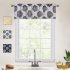  US Direct  Medallion Printed Rod Pocket Light Filtering Windows Curtain Valance for Bathroom  Kitchen  Cafe  Living Room  Bedroom
