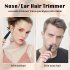  US Direct  Men Ear Nose Hair Trimmer Clipper Led Display Usb Charging Ipx7 Waterproof Professional Painless Nose Hair Trimmer black