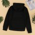  US Direct  Men Stylish Fleece Lined Hooded Sweatshirt Long Sleeve Coat Hoody Day Gift A black 2XL