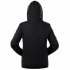  US Direct  Men Stylish Fleece Lined Hooded Sweatshirt Long Sleeve Coat Hoody Day Gift A black 2XL