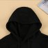  US Direct  Men Stylish Fleece Lined Hooded Sweatshirt Long Sleeve Coat Hoody Day Gift A black 2XL