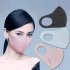  US Direct  Men Women Fashion Washable Sunscreen Dust Haze Proof Mask Ice silk black