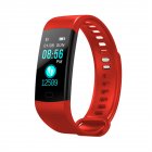[US Direct] Men Women Y5 Smart Watch Bluetooth-compatible Heart Rate Monitor Waterproof Sports Bracelet For Children red